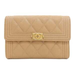 CHANEL Cream Wallet